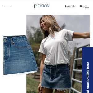 Parke Mini Denim Skirt